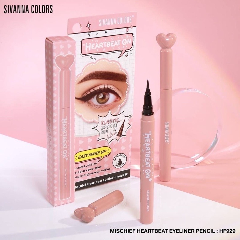 Chì kẻ mắt đầu bút lông siêu chống nươc Sivanna Mischief Heartbeat HF929