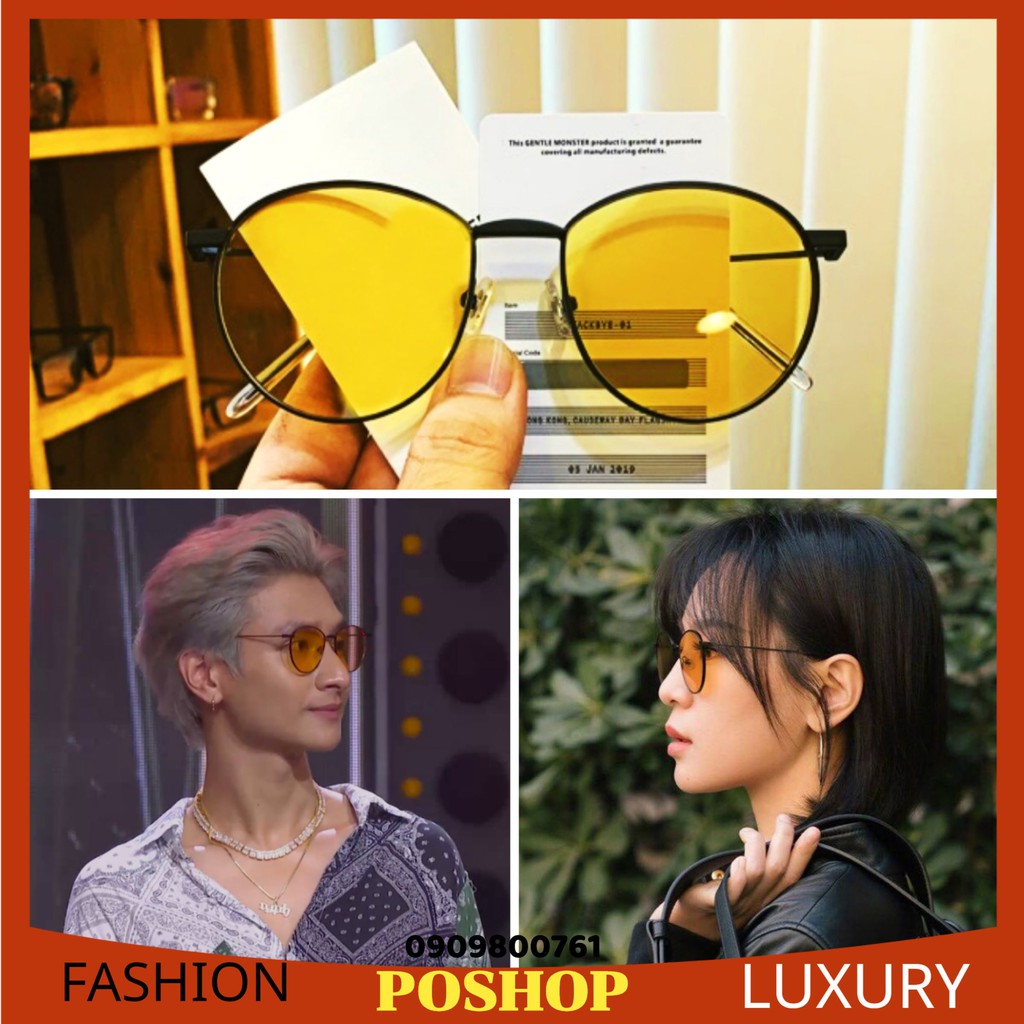 Mắt Kính mát nam nữ gọng tròn kim loại kính râm vàng spa FULLBOX HÃNG cao cấp chống tia UV thời trang Hàn Quốc đi đêm | BigBuy360 - bigbuy360.vn