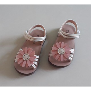 Giày sandal dây kết hoa da cho bé
