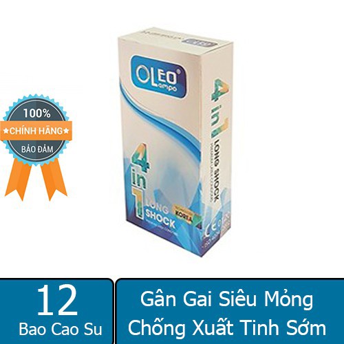 với Bao Cao Su Oleo 4in1 long shock nhập khẫu Hàn Quốc 12 chiếc
