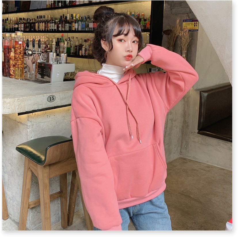 Áo khoác hoodie nam nữ tai thỏ, (FreeSize dưới 70Kg), form rộng phong cách Hàn Quốc, áo hoodie form rộng unisex vải Nỉ n