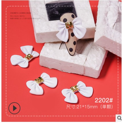 (Ảnh thật) Charm nơ nail đính móng