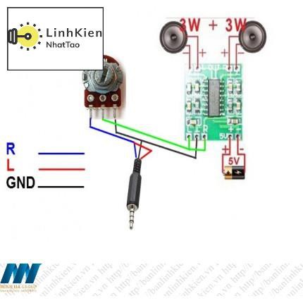 [Sale] Module Khuếch Đại Audio 2x3W 5V