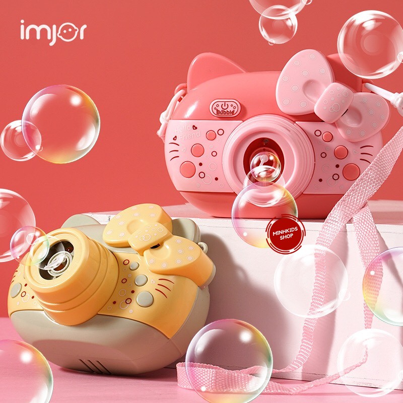 Đồ Chơi Thổi Bong Bóng Phát NhạcTự Động MinhKids Shop Có Hình Máy Ảnh Kitty Dễ Thương Cho Bé Chơi Không Lo Bẩn Tay