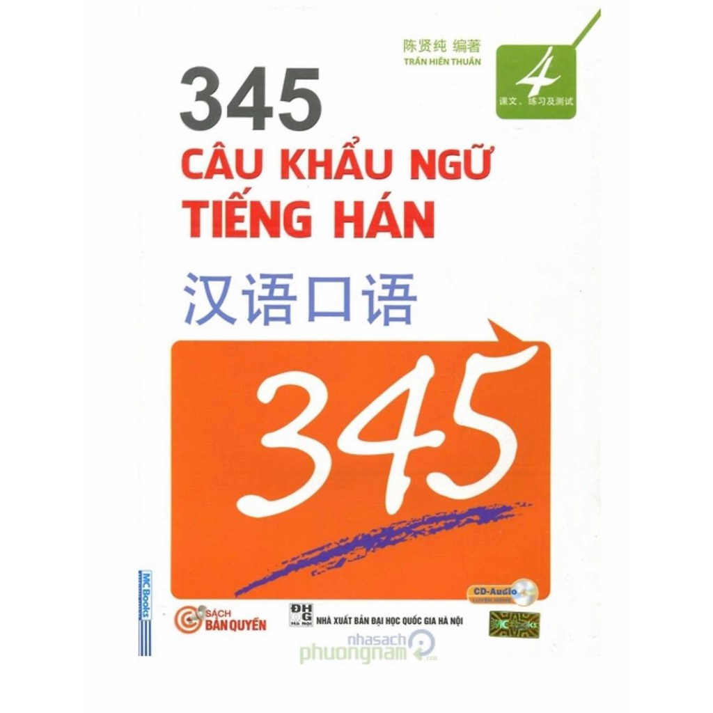 Combo sách 345 Câu Khẩu Ngữ Tiếng Hán Tập 3 + Tập 4 (Bản Tiếng Việt)