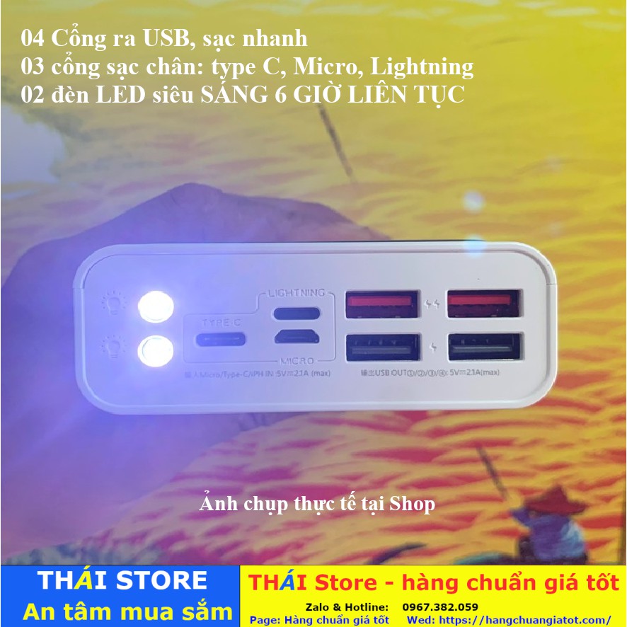 Pin Sạc Dự Phòng Dung Lượng Lớn 30000mAh - WekomeWP175 Hỗ Trợ 4 Cổng USB {BẢO HÀNH CHÍNH HÃNG 6 THÁNG}