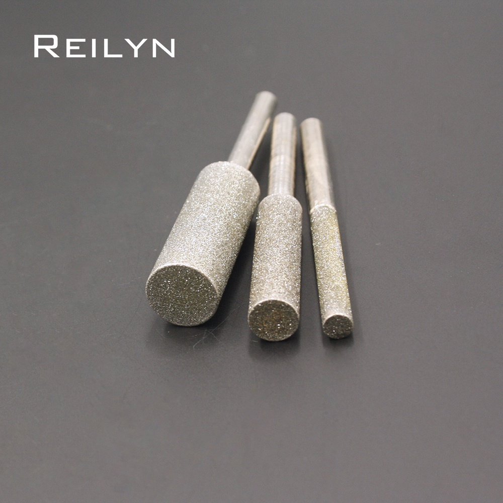 1pc 150# Ultra Đầu Mài Kim Cương Hình Trụ Dài 6-25mm