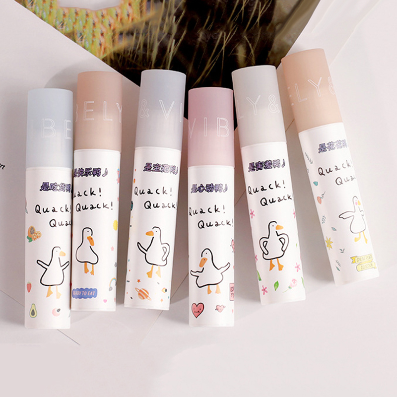 [Hàng mới về] Son kem lì dưỡng ẩm làm đẹp môi lâu phai với 6 màu tùy chọn