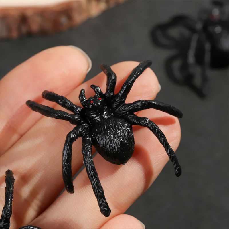 Con nhện giả trang trí halloween /phụ kiện trang trí hallowen