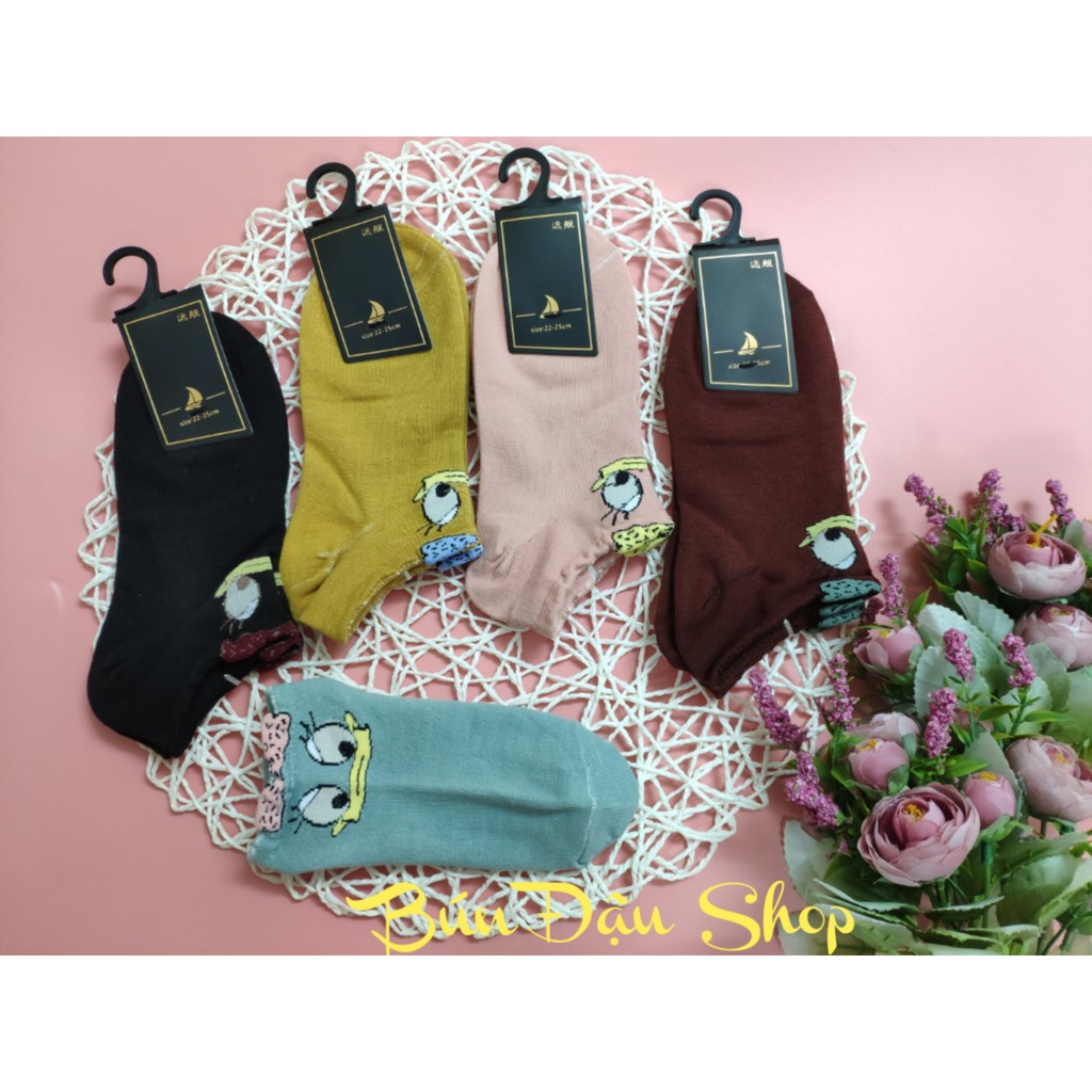 [Mã FAMARAL1 giảm 10K đơn 50K]Combo 5 Đôi Tất Nữ Cổ Ngắn Vịt Daisy