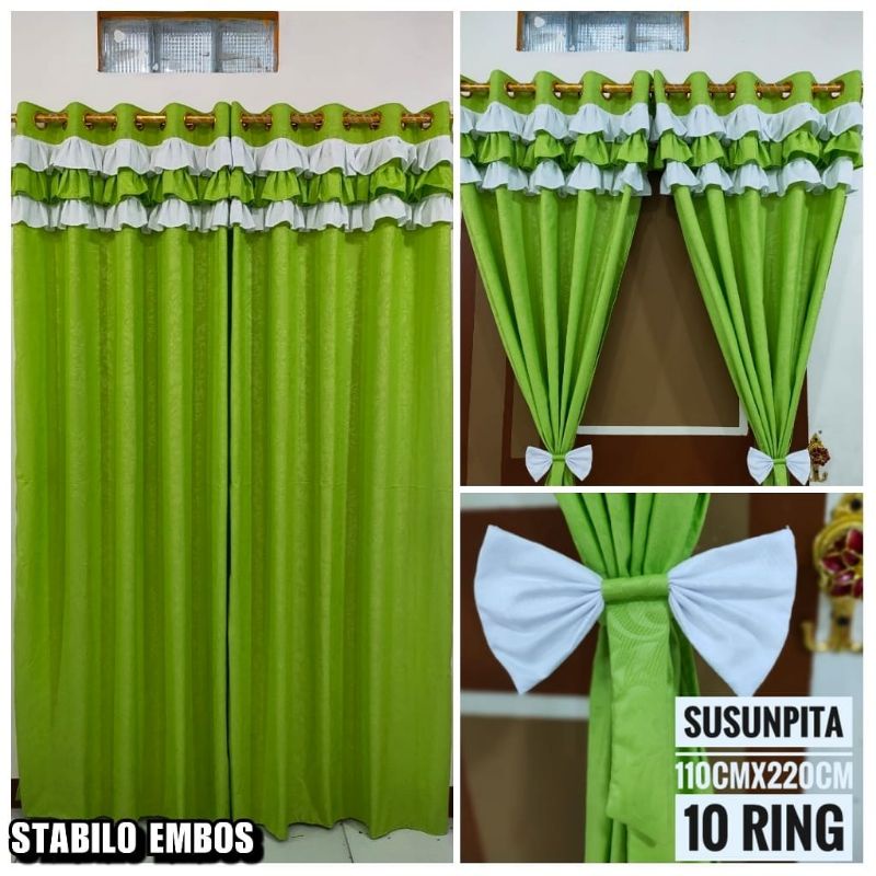 Rèm Cửa Sổ Cổ Điển Màu Xanh Lá / Xanh Lá Cây Giảm Giá