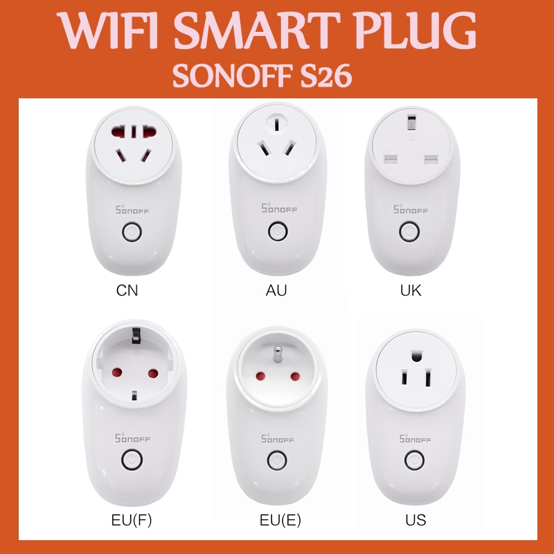 ★Electron Sonoff S26 WiFi Smart Plug - EU/US/UK/CN/AU ★Electron