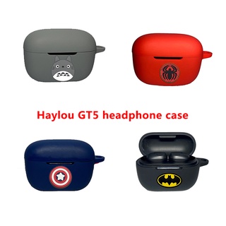 Vỏ Bảo Vệ Hộp Sạc Tai Nghe Haylou GT5 Bluetooth Bằng Silicon Mềm Họa Tiết Hoạt Hình