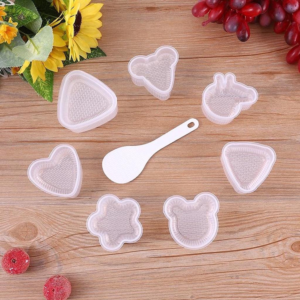 Khuôn cơm bento, khuôn ép cơm bé ăn dặm 7 chi tiết - Tạp hoá mint