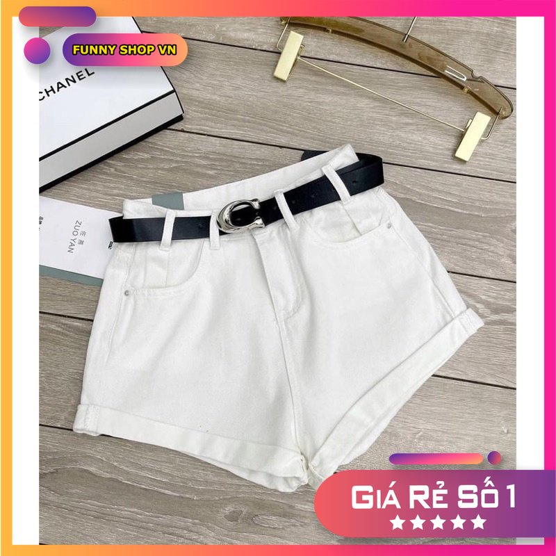 Quần Short Jeans Nữ Xắn Gấu Dáng Ngắn 3 Màu