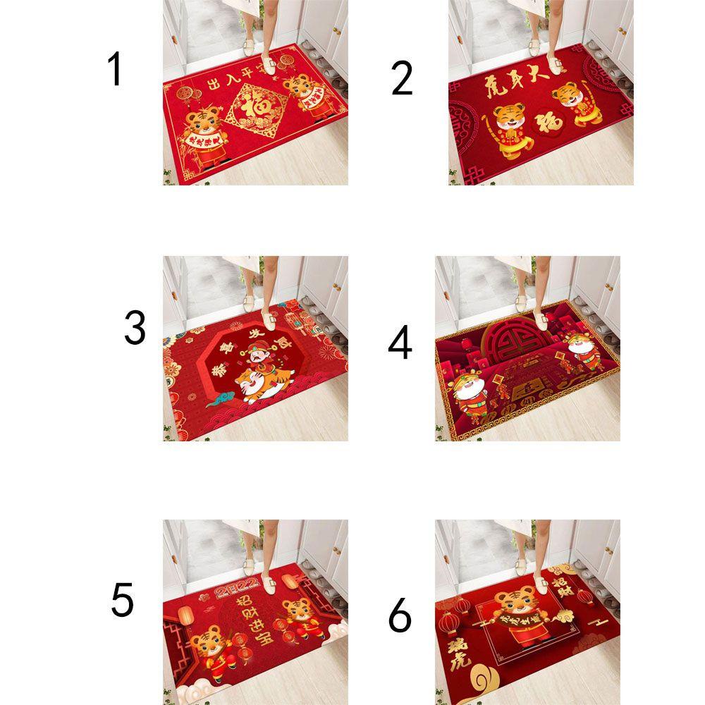 Thảm Trải Sàn Chống Trượt Màu Đỏ Mừng Năm Mới