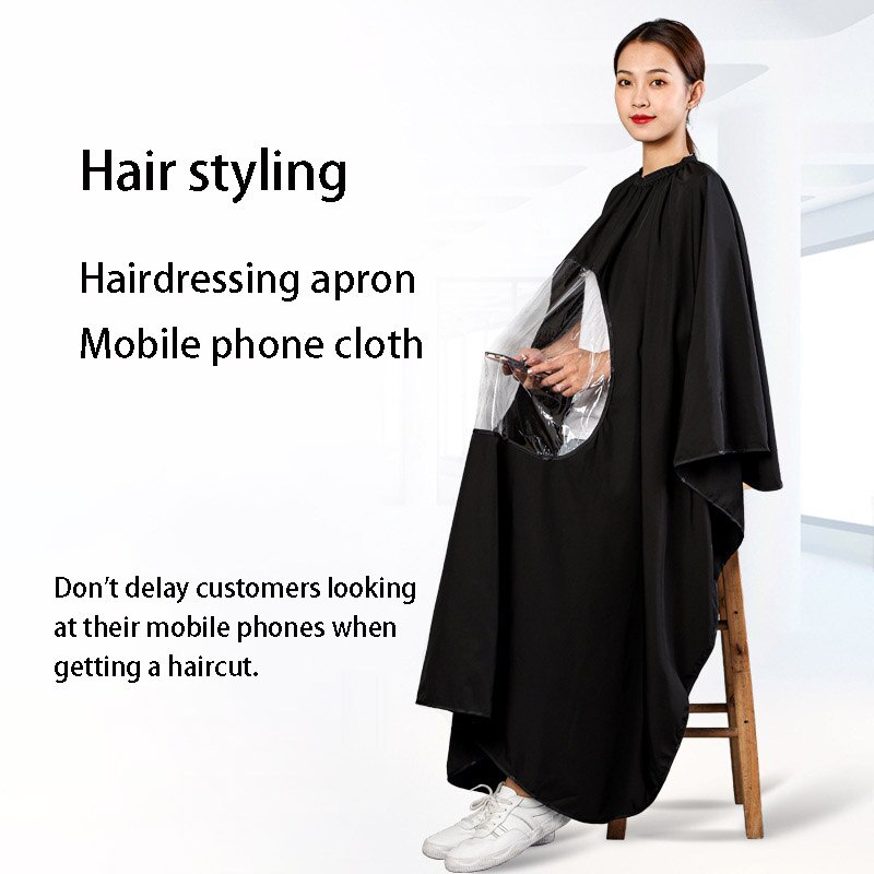 Áo Choàng Cắt Tóc Chuyên Nghiệp Chống Thấm Nước Có Cửa Sổ 140x160cm