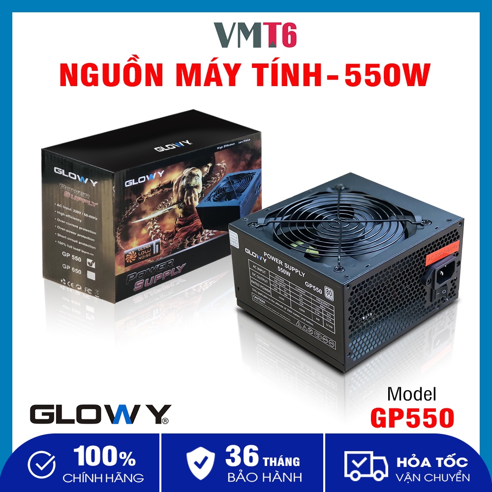Nguồn máy tính _ Nguồn Gloway GP550 - GP650_ Chính hãng_ Bảo hành 36 tháng