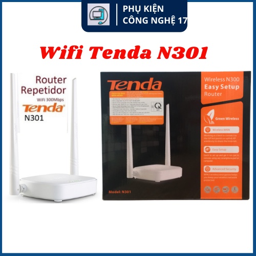 Bộ phát wifi Tenda 2 Râu N301- cục phát wifi,mở rộng sóng,điểm truy cập chính hãng