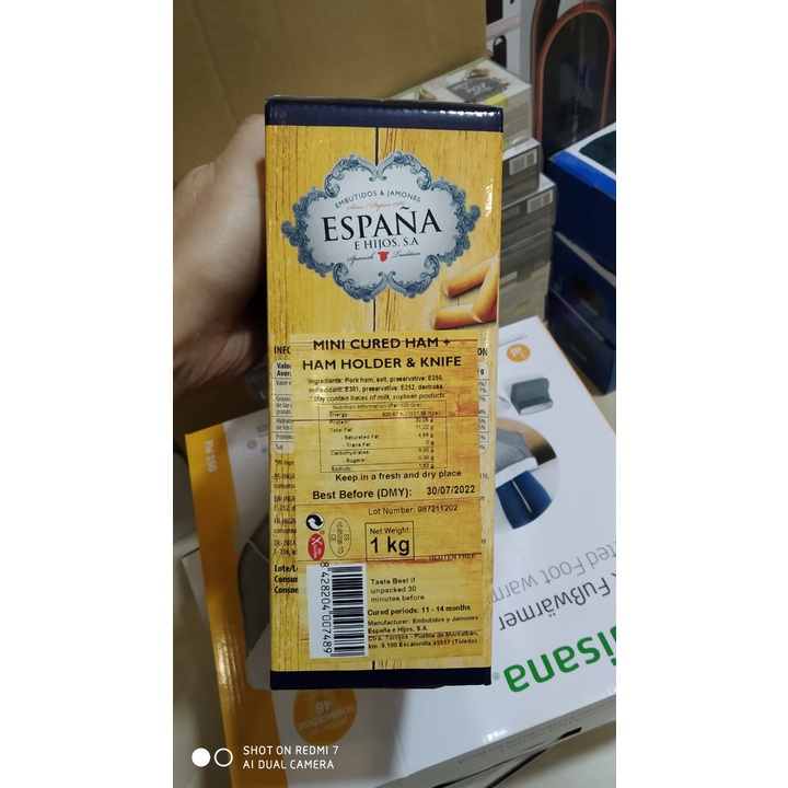 Thịt ĐÙI HEO MUỐI Jamon Curado Espana Tây ban nha 1kg (loại hảo hạng) | BigBuy360 - bigbuy360.vn