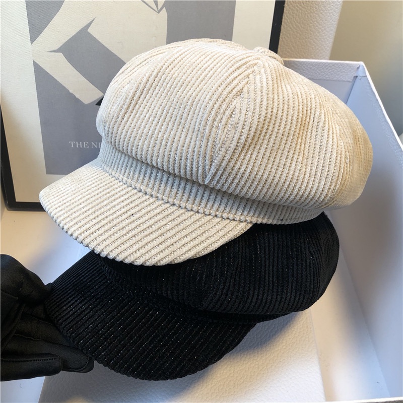 Mũ Beret Nhung Màu Trơn Phong Cách Hàn Quốc Thời Trang Thu Đông Cho Nữ