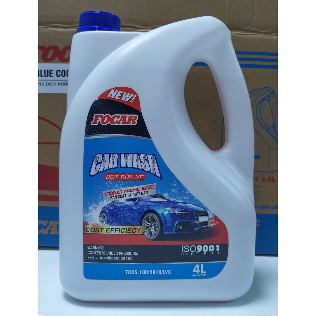 Combo Bọt tuyết rửa xe FOCAR Car Wash 4L + Bộ 3 khăn Microfiber FOCAR 32x36cm