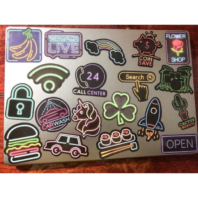 [FREESHIP 40K] SET 50 MIẾNG STICKER DÁN DẠ QUANG CHỐNG NƯỚC DÁN NÓN BẢO HIỂM, LAPTOP, VALI, TỦ, BÀN HỌC, XE MÁY