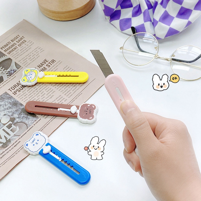 Dao Cắt Giấy Dễ Thương Có Thể Thu Gọn