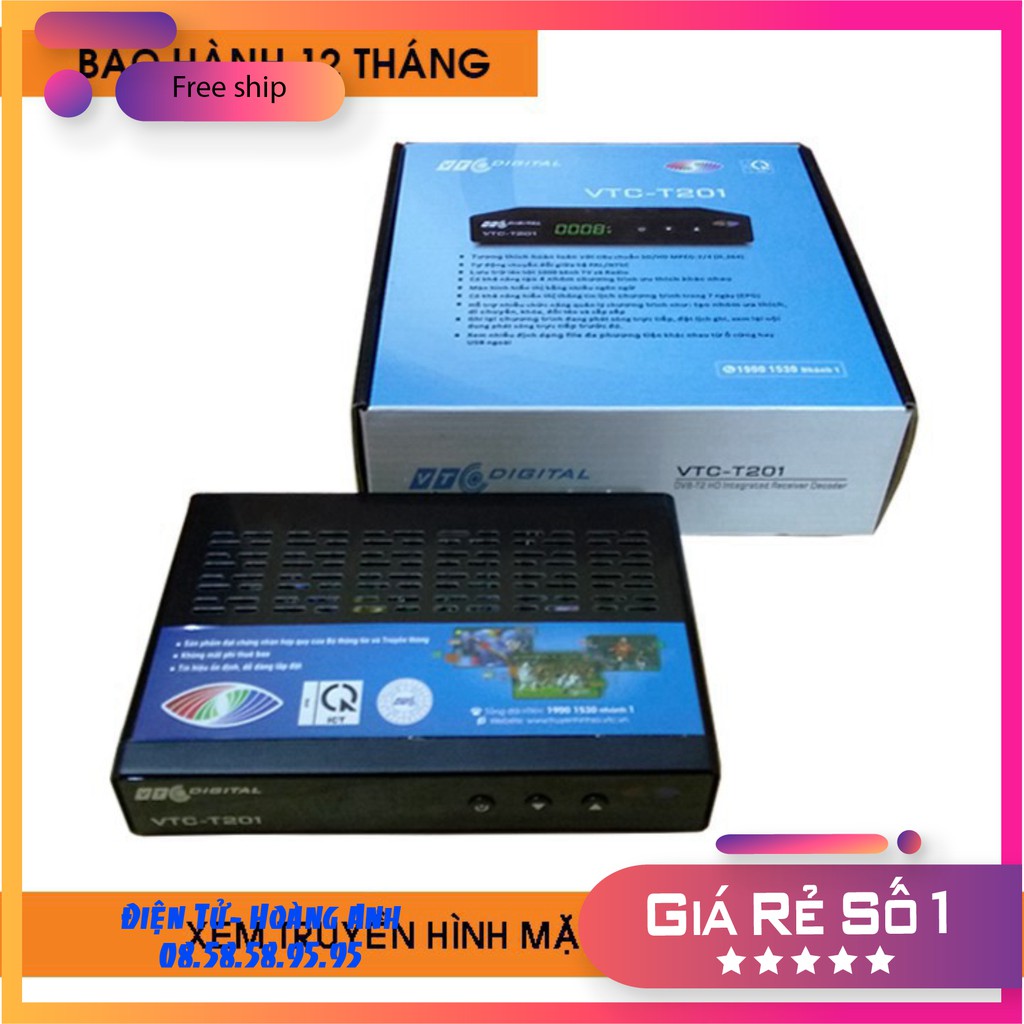 Đầu thu kỹ thuật số DVD -T2. VTC T201- giá tốt