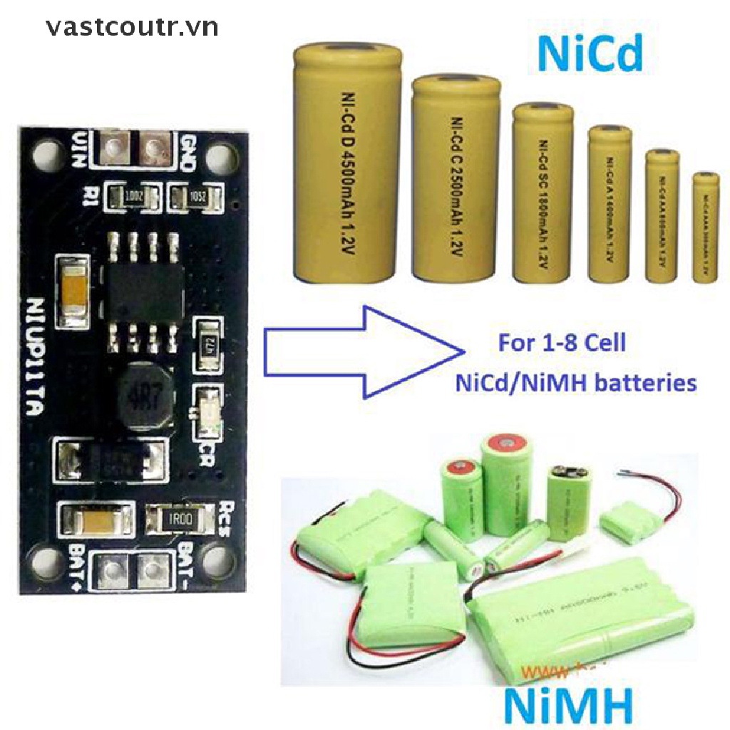Bản Mạch Sạc Pin NiMH NiCd 1-8 Ô