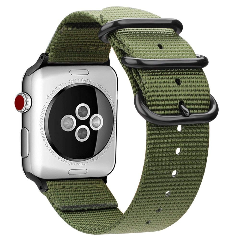 dây đeo đồng hồ Apple Watch chất liệu vải dù Nylon phong cách Nato cho Apple Watch
