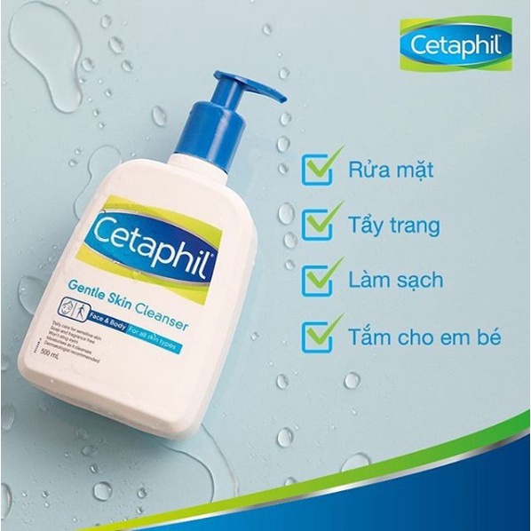 Centaphil gentle skin cleaner Sữa rửa mặt loại bỏ chất nhờn tẩy sạch bụi bẩn dịu da giữ ẩm ngừa mụn da khô da nhậy cảm