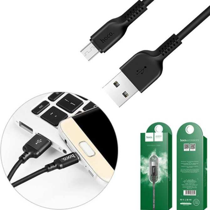 Cáp sạc Micro USB Hoco X14 sạc nhanh 2.0A dài 1m cho điện thoại SAMSUNG/XIAOMI/OPPO