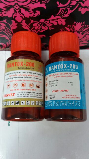 HANTOX--Dung dịch pha nước phun xịt -- chai 50ml mầu xanh
