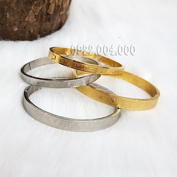 Vòng tay nam ovan chạm khắc chú anmani bát minh hồng.