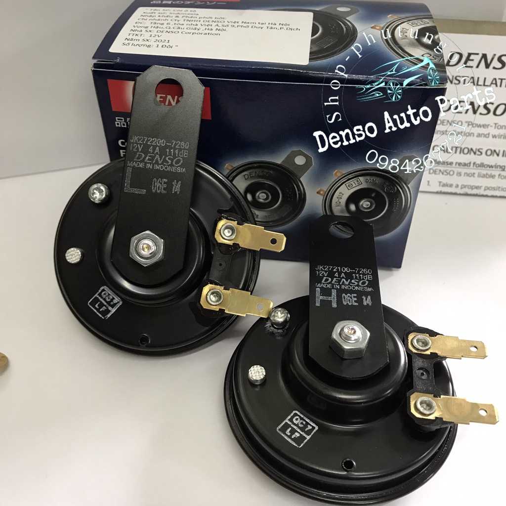 Còi đĩa - kèn đĩa 2 giắc chính hãng Denso Indonesia