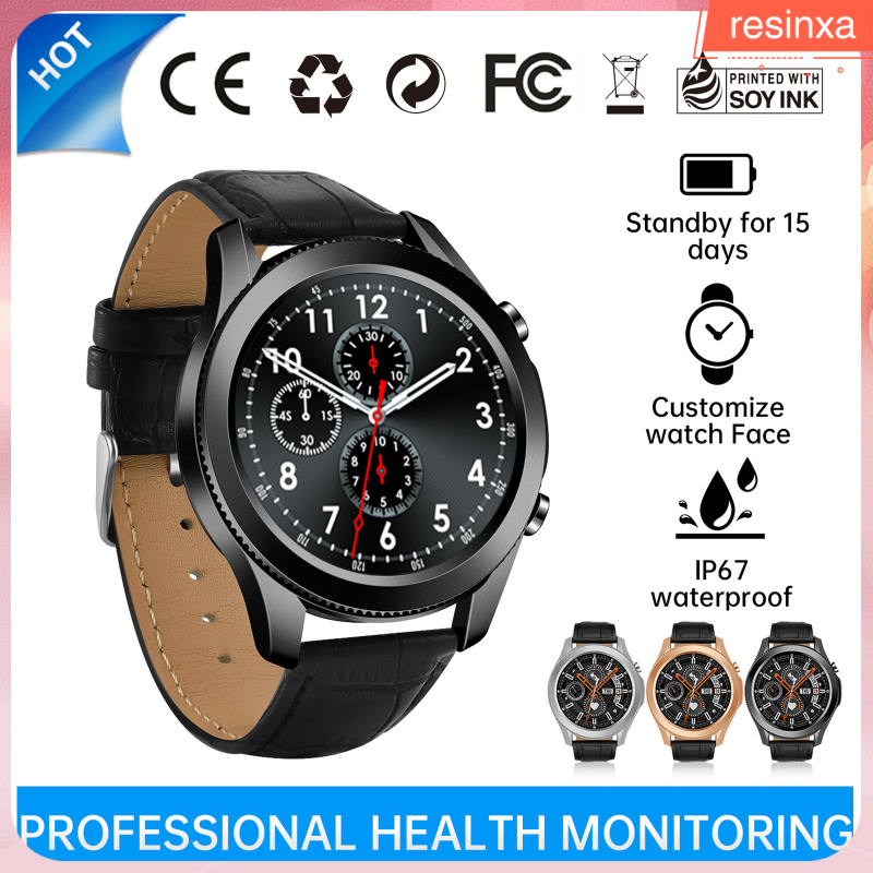 W3 1.28\" Smart Watch HD Bluetooth Calls Sports Fitness Tracker Blood Pressure Sleep Monitor Wristband Smartwatch for IOS/Android