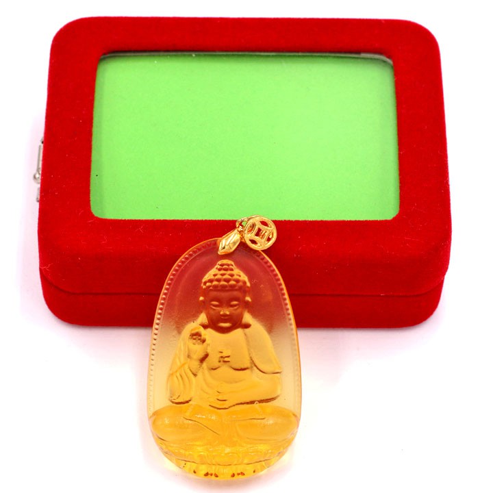Mặt Phật A Di Đà đá pha lê 5 cm