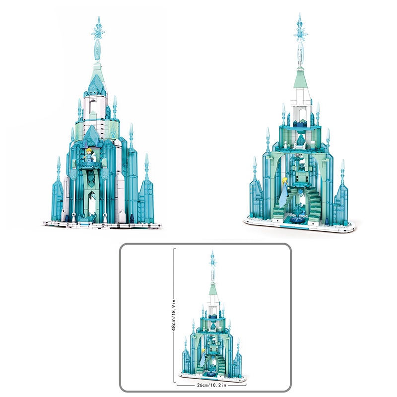 Bộ 786 Khối Lắp Ráp Lâu Đài Anna Elsa Cho Bé