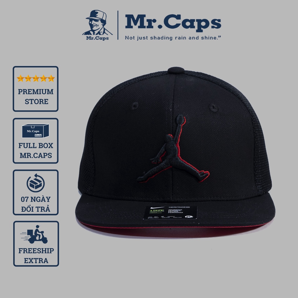 Nón Snapback Jordan - Mũ phong cách hip-hop vải kaki cao cấp form unisex Full Box cho cả nam nữ Mrcap Store SJD01