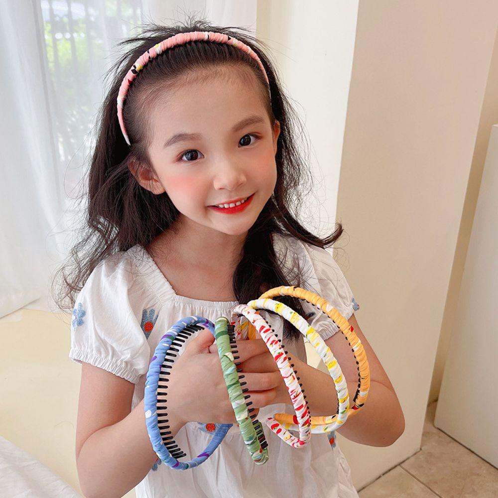 Băng Đô Cài Tóc Răng Cưa In Họa Tiết Hoa Nhiều Màu Sắc 26Ede Quà Tặng Cho Bé