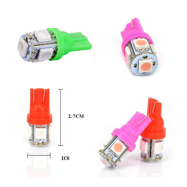 2 bóng T10 led độ đồng hồ taplo xe máy mô tô