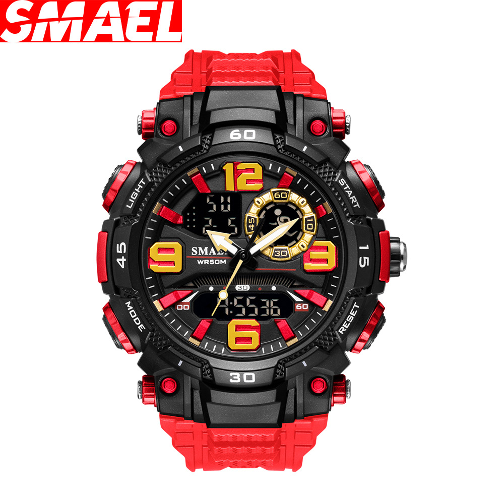 Smael New Men's Watch Digital Watchsport Watch Water-Resistant Watch Fashion Outdoor Casual Electronic Sports Watch