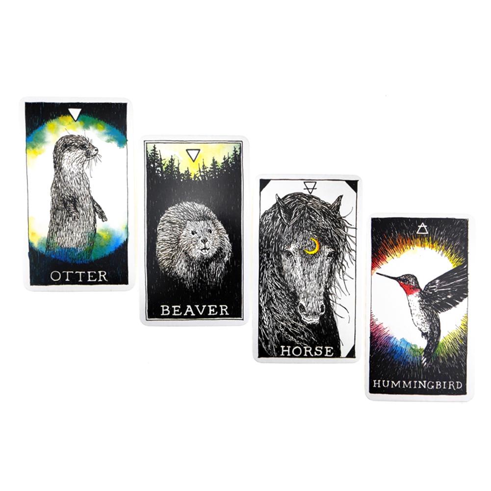 Bộ 63 thẻ bài tarot in hình động vật bằng tiếng Anh