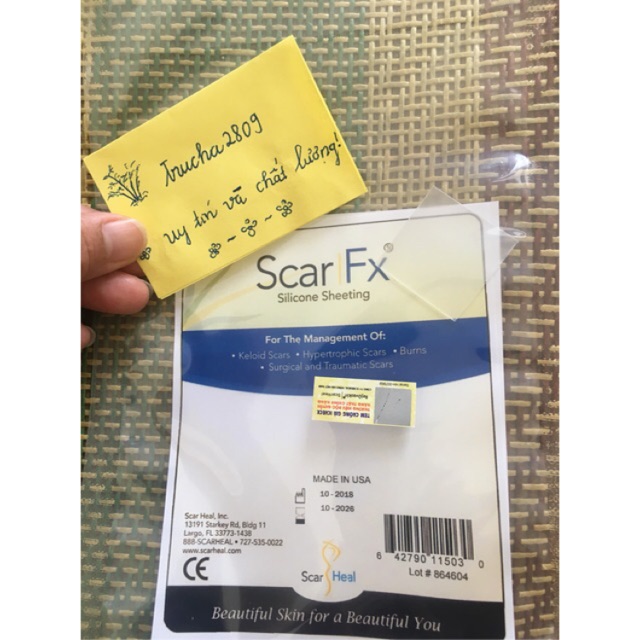 miếng dán hỗ trợ giảm sẹo lồi scar FX 2.5x2.5cm hiệu quả nhanh