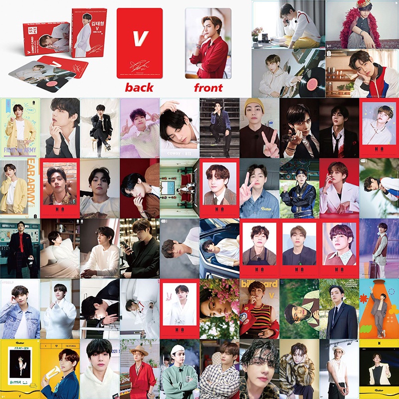 Hộp 55 Tấm Thẻ Ảnh LOMO Card 2022 V JUNKOOK JIMIN SUGA