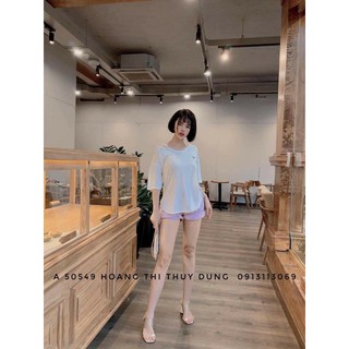 Áo Thun Xẻ Tà Vạt Bầu