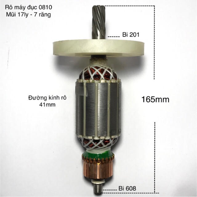 Rô to máy đục mũi 17mm