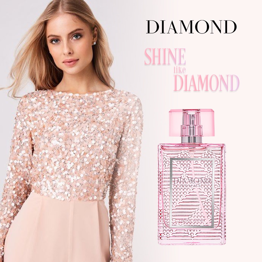 Nước hoa nữ DIAMOND pour Femme (Pink) của Laura Anne - Dầu thơm nữ CHÍNH HÃNG, THƠM LÂU