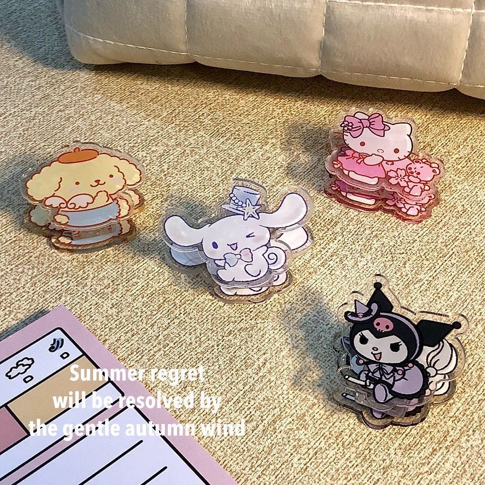 Kẹp Giấy Ghi Chú Bằng Acrylic Họa Tiết Hoạt Hình Dễ Thương